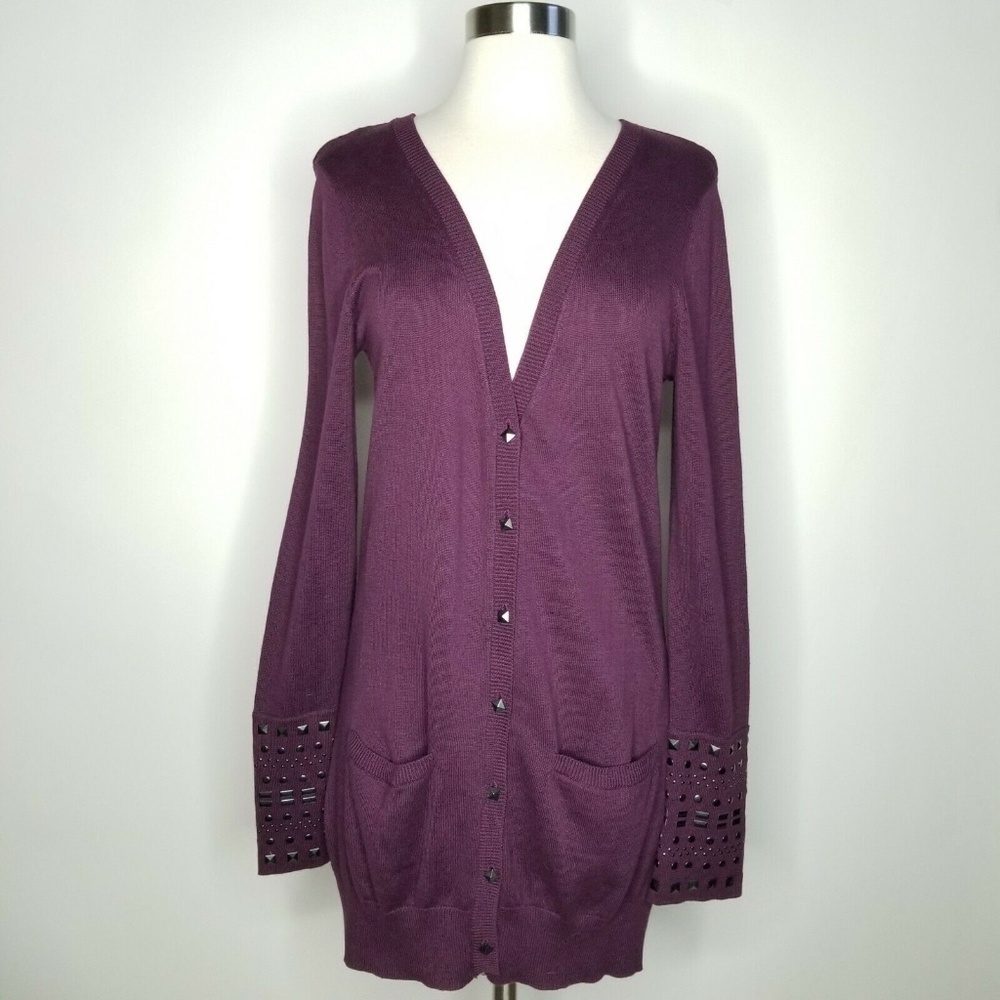 Edge Jen Rade Studded Long Sleeve Long Cardigan